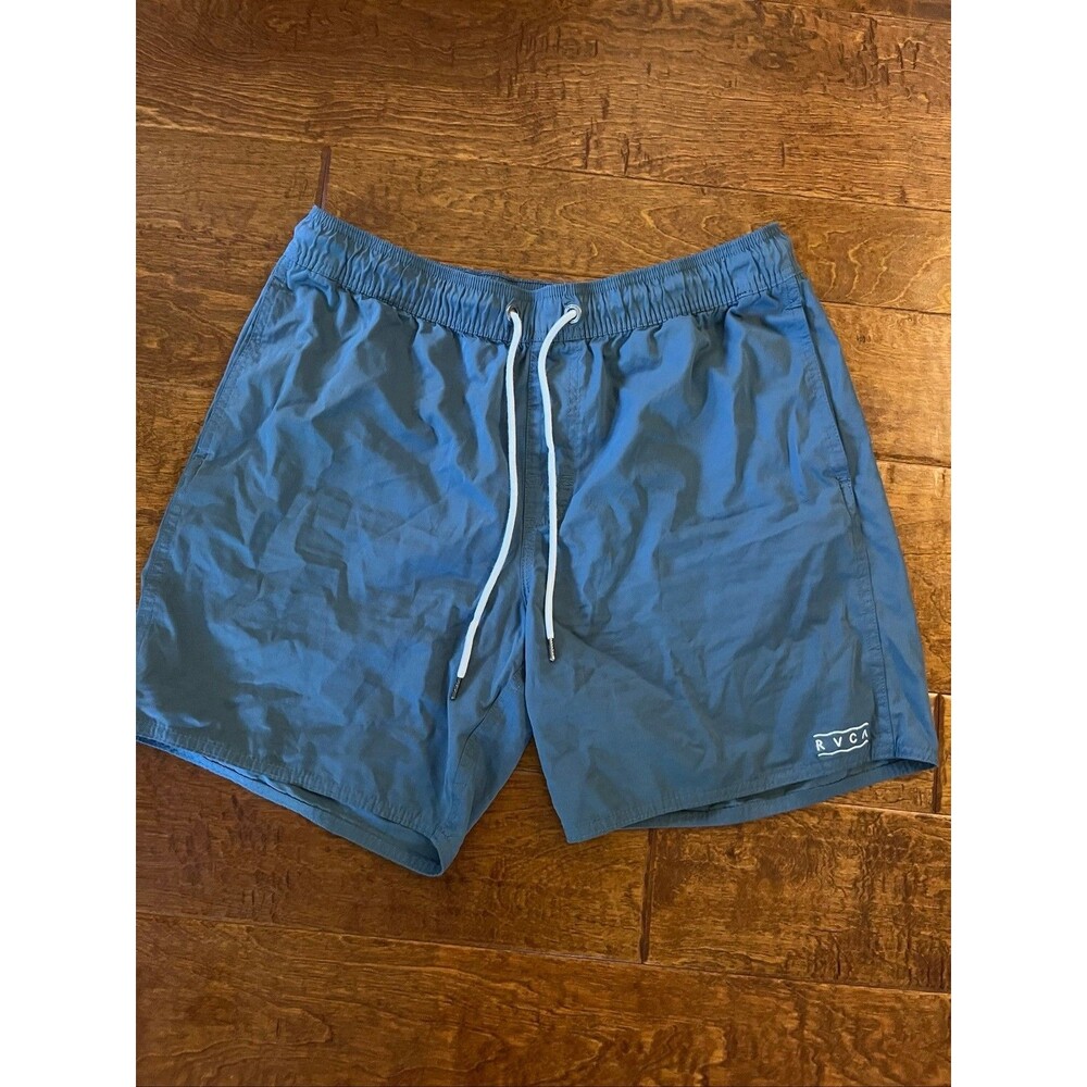 RVCA Men’s Volley Drawstring Shorts – Large – Blue